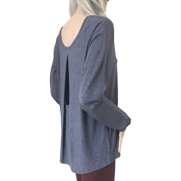SPLENDID Long Sleeve Tee Open Vented Back Activewear Fitness Yoga Rayon Blend - Picture 4 of 10